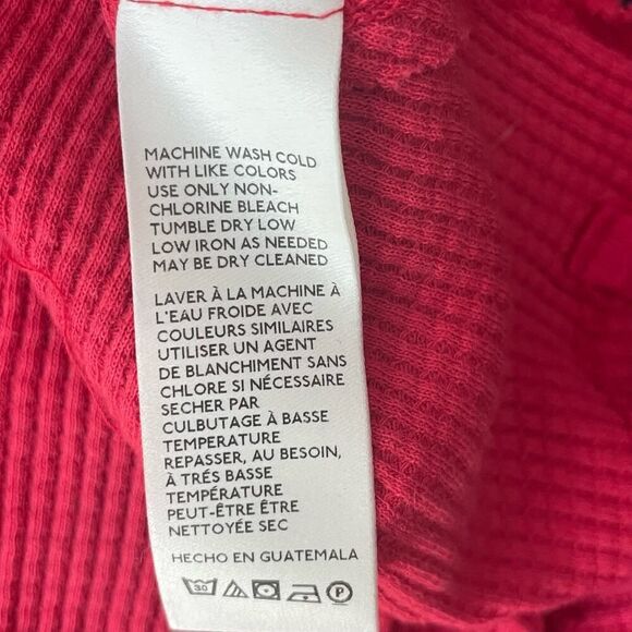 We The Free Waffle Knit Oversized Ringer Long Sleeve Shirt Large - Picture 5 of 8